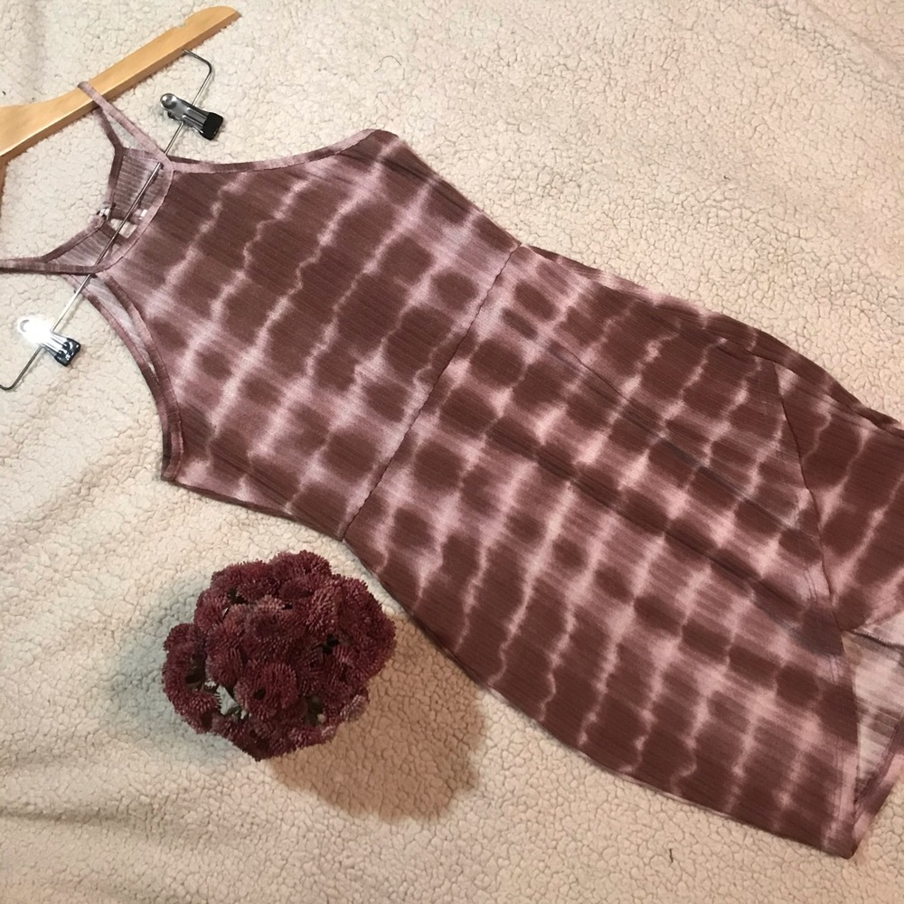 Tie dye maroon dress